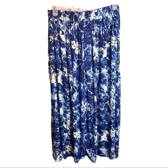 Nwts Cato Blue & White Maxi Skirt - Picture 1 of 6